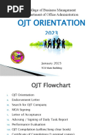 Ojt Orientation: College of Business Management Department of Office Administration