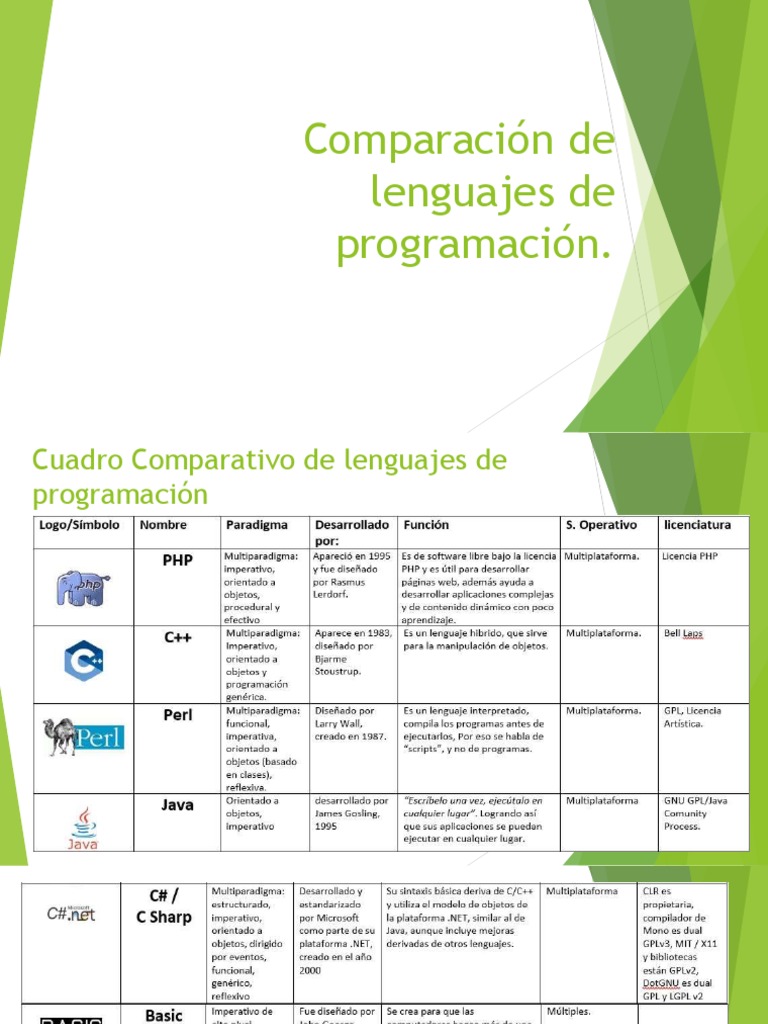 Comparativa de Lenguajes de Programación | PDF