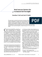 D. Critical success factors for government-led foresight_Calof 2010