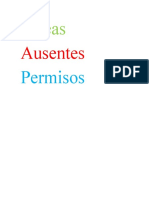 Tareas: Ausentes