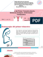 Hemorragias del primer trimestre: aborto, embarazo ectópico y enfermedad trofoblástica