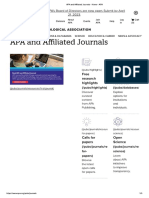 APA and Affiliated Journals - Home - APA