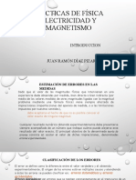 Prácticas de física sobre electricidad y magnetismo: estimación de errores en las medidas