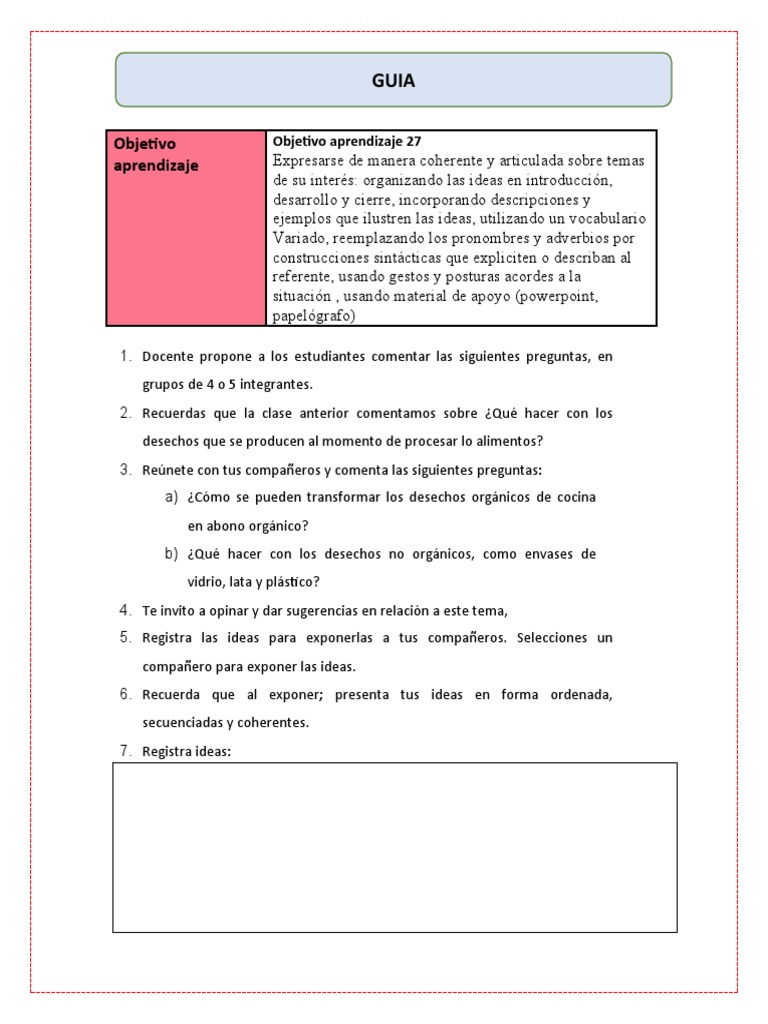 GUIA3 | PDF | Artes del Lenguaje y Comunicación | Arte