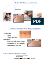 Skills Necessary During Antenatal Care: - Leopold's Maneuver - Auscultation of Fetal Heart Tones