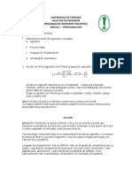 Universidad de Córdoba Facultad de Ingeniería Programa de Ingeniería Industrial Parcial I - Programación