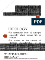 Classical To Modern Politics Ideologies: Lesson 2