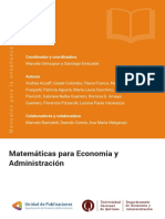 Matemáticas para Economía y Administración
