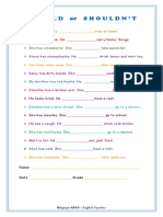 Should Shouldnt Grammar Drills Grammar Guides Worksheet Templates - 84426