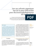 Exposition Aux Solvants Organiques Lors de La Pose D'électrodes Pour Électroencéphalogrammes de Longue Durée