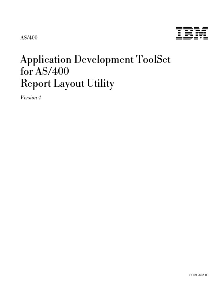 Application Development ToolSet For AS/400 Report Layout Utility | PDF ...