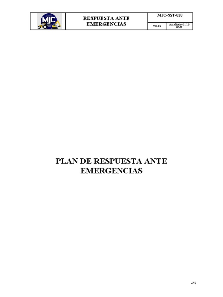 Plan de Respuesta a Emergencias 2023 | PDF | Incendios | Primeros auxilios