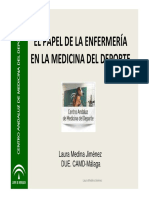 Jiménez, L. M., - CAMD-Málaga, D. U. E. EL PAPEL DE LA ENFERMERÍA EN LA MEDICINA DEL DEPORTE.