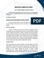 Retiros de Carnaval 2023: Novena Aos Arcanjos Miguel, Gabriel e Rafael