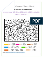 Módulo de Ciencias Sociales Y Democracia. Grado:Segundo: Aprender, Servir y Convivir de La Mano de Jesús y María