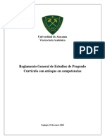 Reglamento General de Estudios, Competencias - Vicerrectoría Académica