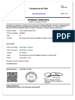 Permiso Temporal: Carabineros de Chile