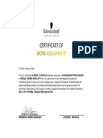 Certificate of Assignment