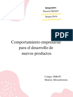 Comportamiento Empresarial para El Desarrollo de Nuevos Productos