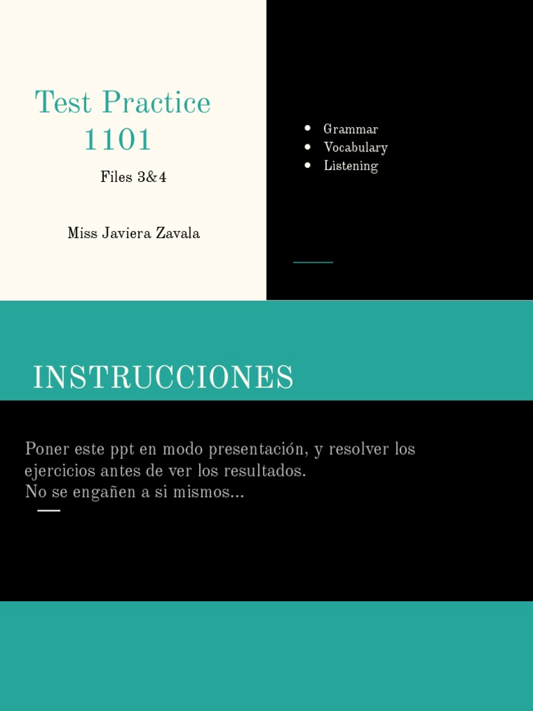TEST Practice Files 3&4 INU 1101 | PDF