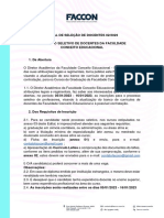 Edital de Seleção de Docentes 02/2023 Processo Seletivo de Docentes Da Faculdade Conceito Educacional