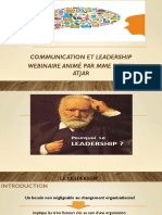 Communication Et Leadership Webinaire Animé Par Mme Fatima Atjar