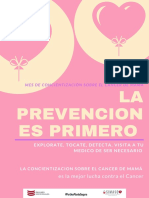 LA Prevencion Es Primero: Explorate, Tocate, Detecta, Visita A Tu Medico de Ser Necesario