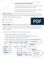 Igualaciones Químicas Met Algeb