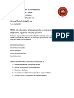 TEMA: Introducción A La Biología Celular, Membrana Celular, Citoplasma, Organitos Celulares y Núcleo