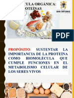 Biomolécula Orgánica: Proteínas: Lic. Gloria Pusman García