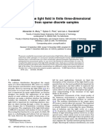 AA Mury, SC Pont, JJ Koenderink - Representing The Light Field in Finite Three-Dimensional Spaces From Sparse Discrete Samples (2009)