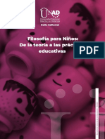 Filosofía para Niños: de La Teoría A Las Prácticas Educativas