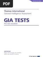 GIA Pre Test