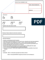 Form Pendaftaran Member Card Fin Express