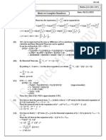 Hints To Complex Numbers: C C C C C C C