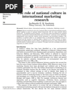 The Role of National Culture in International Marketing Research