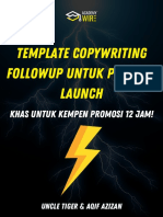 Template Copywriting Followup Untuk Product Launch: Khas Untuk Kempen Promosi 12 Jam!