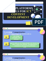 Online Platforms As Tools For: ICT Content Development