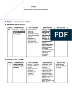 Sesión de Apprendizaje