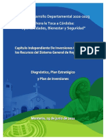 Plan de Desarrollo Departamental 2020-2023 "Ahora Le Toca A Córdoba: Oportunidades, Bienestar y Seguridad"
