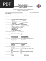 Lasip National High School: Second Quarter Periodical Examination