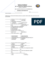 Lasip National High School: Second Quarter Periodical Examination