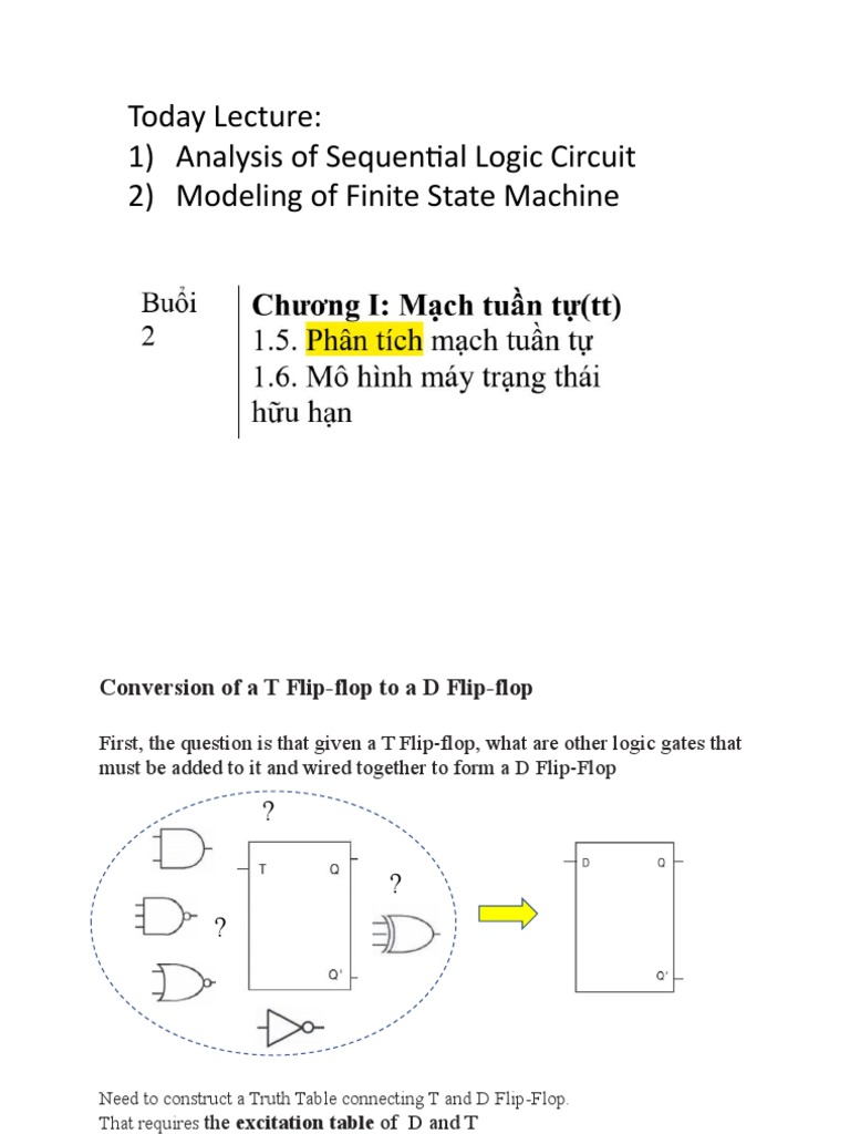 T Flip-Flop to D Flip-Flop Conversion | PDF | Teaching Methods & Materials