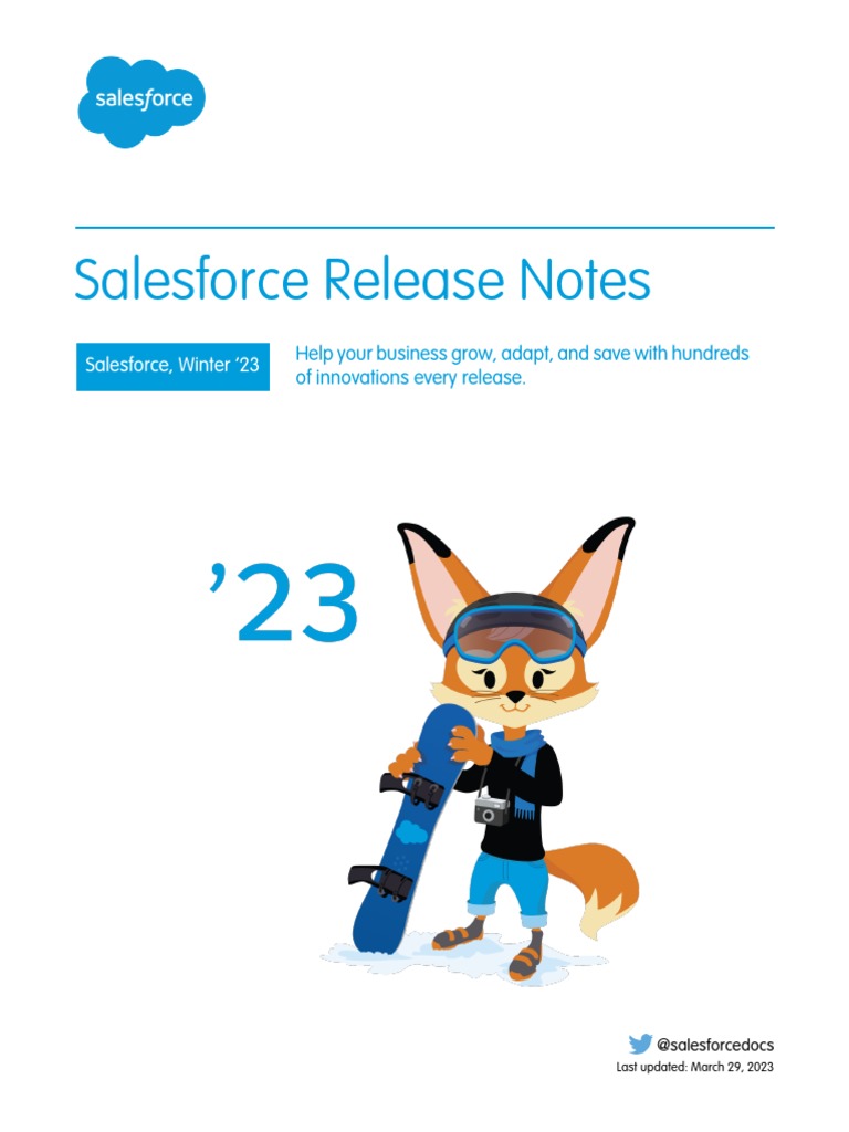 Salesforce Winter23 Release Notes | PDF | Cloud Computing | Metadata