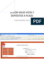 Sesión Vales Vista y Depósitos A Plazo