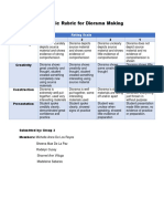 Analytic Rubric For Diorama Making: Criteria Rating Scale