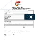 Formulir Pendaftaran Latihan Gabungan Pramuka Pandega 2023