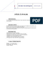 Pâte Â Polir: Fiche Technique