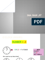 Ima Nan Ji?: Hours and Hour
