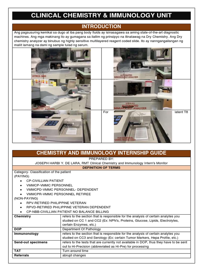 An Introduction To Clinical Chemistry And Immunology Testing And